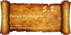 Salga Krisztina névjegykártya